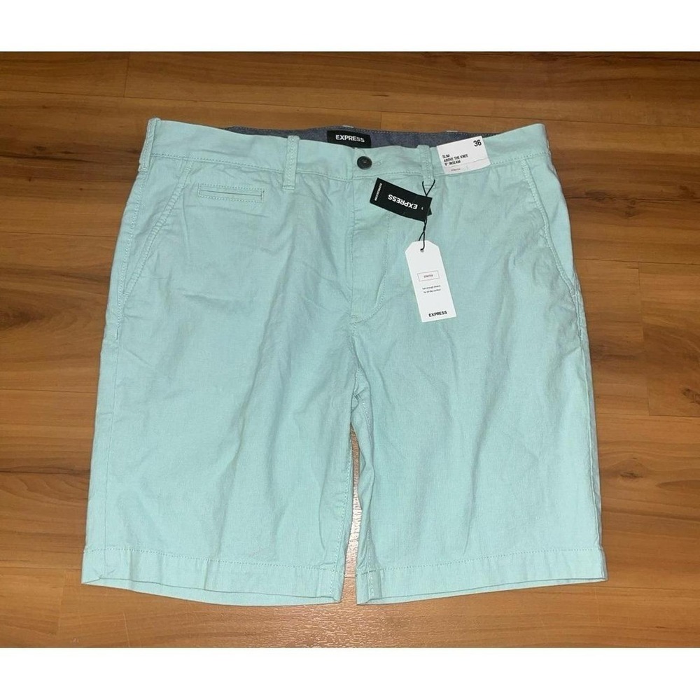 Mens NWT Express Slim Casual Chino Shorts